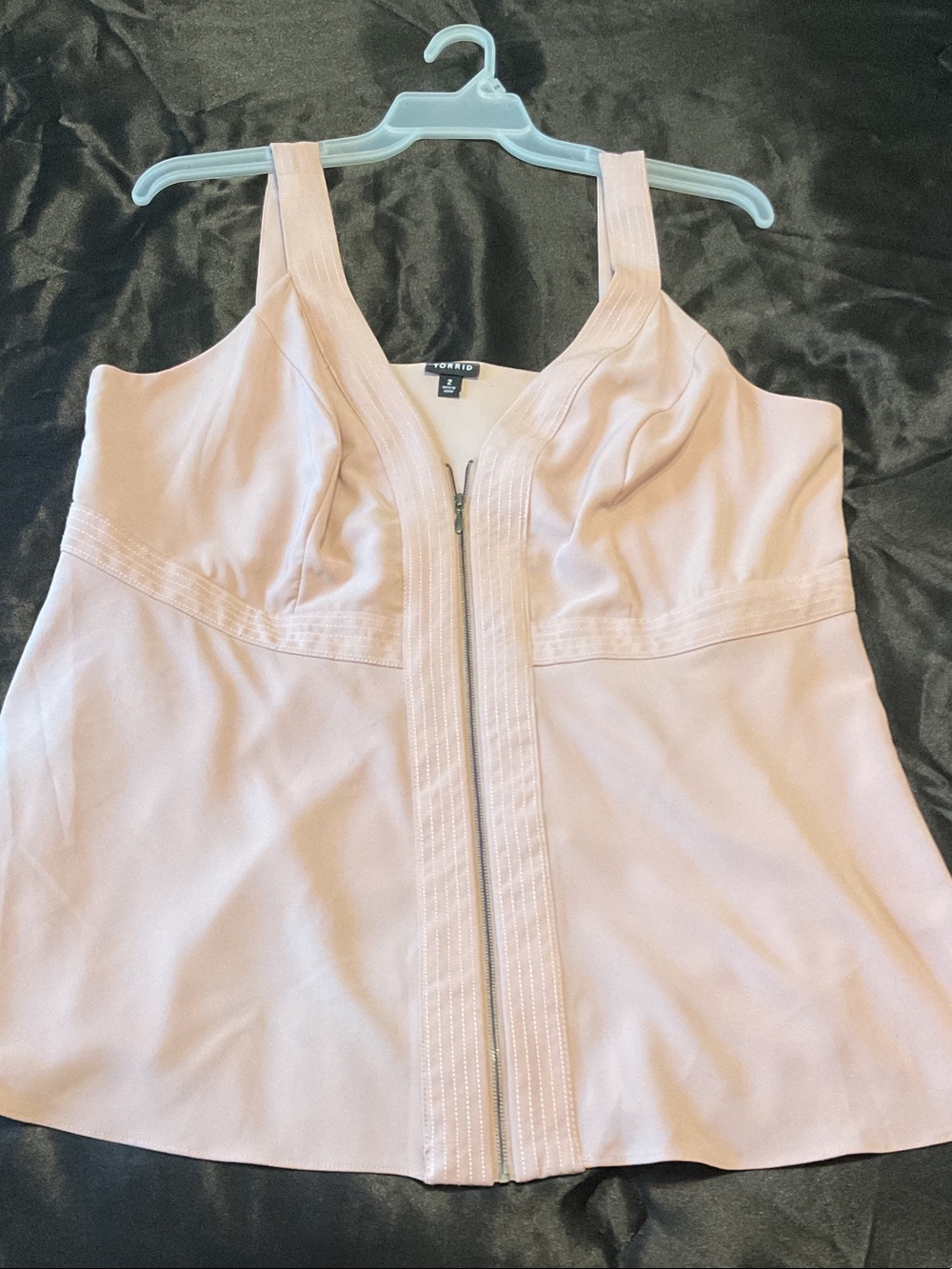 TORRID Peach Zip-Front Sleeveless Top